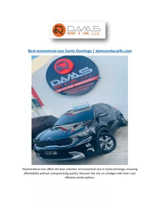 Best economical cars Santo Domingo | damsrentacarllc.com