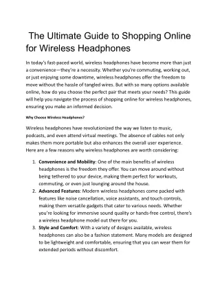 _The Ultimate Guide to Shopping Online for Wireless Headphones