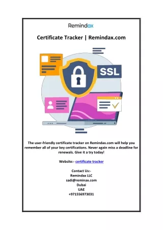 certificate tracker