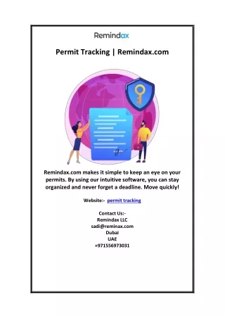 Permit Tracking | Remindax.com