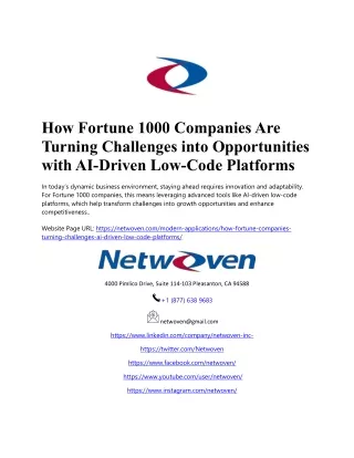 How Fortune 1000 Companies Are Turning Challenges into Opportunities with AI-Driven Low-Code Platforms