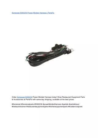 Somerset 5000230 Power Molded Harness _ PartsFe