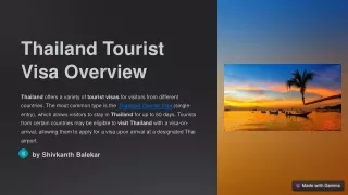 Get Your Thailand Tourist Visa Fast and Easy!