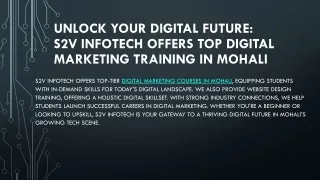 Digital Marketing Training in Mohali with s2vinfotech