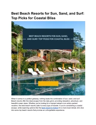 Best Beach Resorts for Sun, Sand, and Surf_ Top Picks for Coastal Bliss (1)