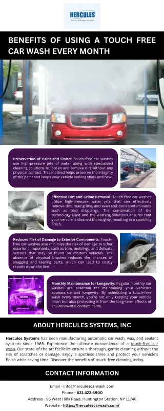 Benefits of Using a Touch Free Car Wash Every Month