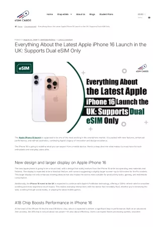iPhone 16 Launch: Discover the Next-Gen Features