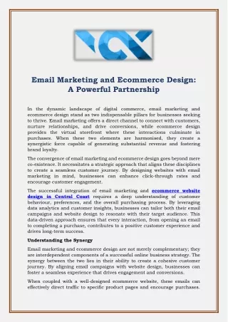 Email Marketing and Ecommerce Design- A Powerful Partnership