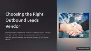 Choosing the Right Outbound Leads Vendor for Your Business Success