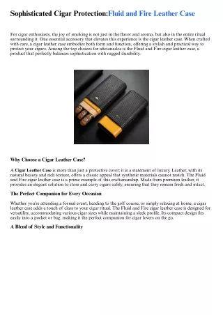 cigar leather case
