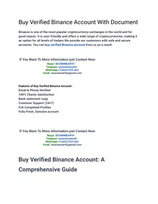 12 Best Practices For Buy Verified Binance Account