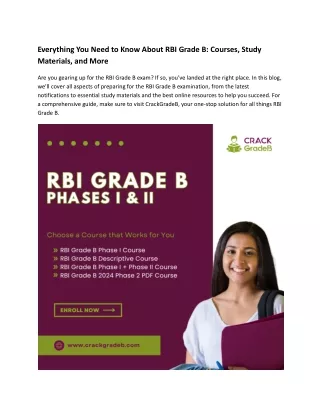 Everything You Need to Know About RBI Grade B_ Courses, Study Materials, and More