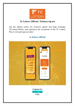 Tc Lottery Official | Tclotteryvip.net