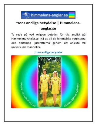 trons andliga betydelse Himmelens-anglar.se