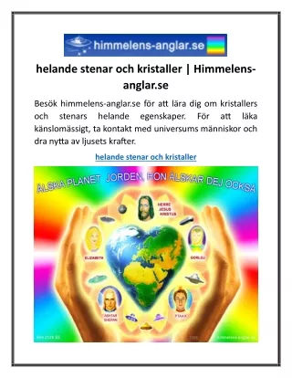 helande stenar och kristaller Himmelens-anglar.se