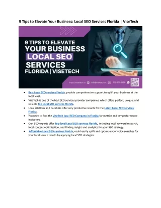 9 Tips to Elevate Your Business