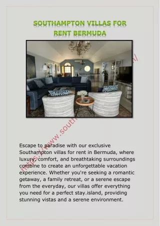 SOUTHAMPTON VILLAS FOR RENT BERMUDA