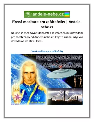 řízená meditace pro začátečníky Andele-nebe.cz