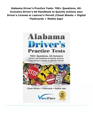 read alabama driver's practice tests: 700  questions, all-inclusive dr