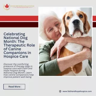 Celebrating National Dog Month The Therapeutic Role of Canine Companions in Hospice Care