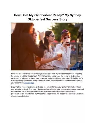 How I Get My Oktoberfest Ready_ My Sydney Oktoberfest Success Story