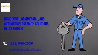 Residential, Commercial, and Automotive Locksmith Solutions in Los Angeles