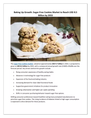 Sugar-Free Cookies Market