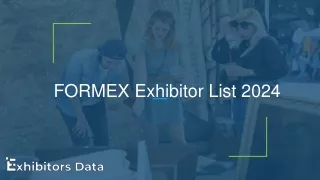 FORMEX Exhibitor List 2024