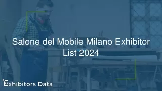 Salone del Mobile Milano Exhibitor List 2024