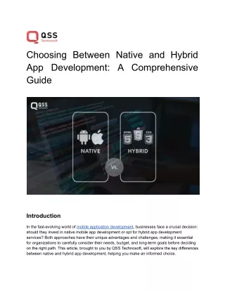 What to Choose Between Native and Hybrid App Development