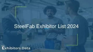 SteelFab Exhibitor List 2024