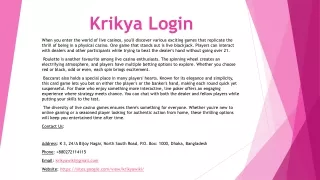 Krikya Login