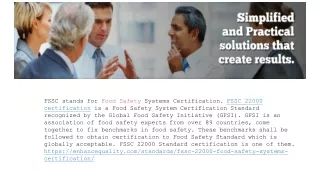 FSSC 22000 certification