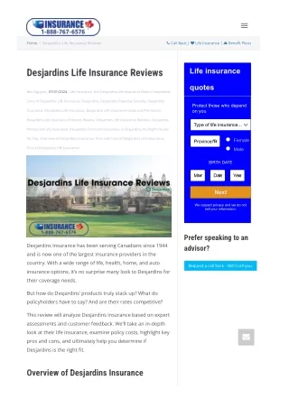 Desjardins Life Insurance: An In-Depth Look