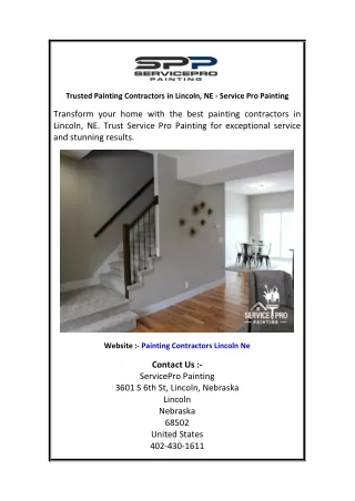 Trusted Painting Contractors in Lincoln, NE - Service Pro Painting