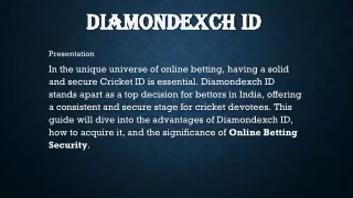 Diamondexch ID