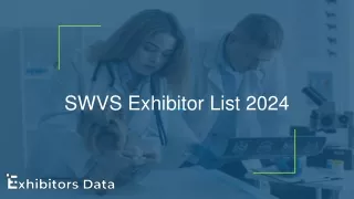 SWVS Exhibitor List 2024