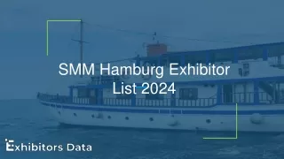 SMM Hamburg Exhibitor List 2024
