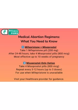 Medical Abortion Regimens What You Need to Know