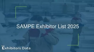 SAMPE Exhibitor List 2025
