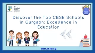 Discover the Top CBSE Schools in Gurgaon Excellence in Education