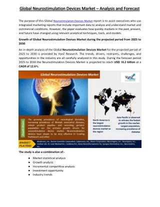 Neurostimulation Devices Market - VynzResearch