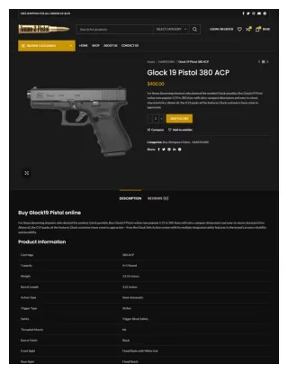 Glock 19 Pistol 380 ACP in usa - ammo2pistol.com
