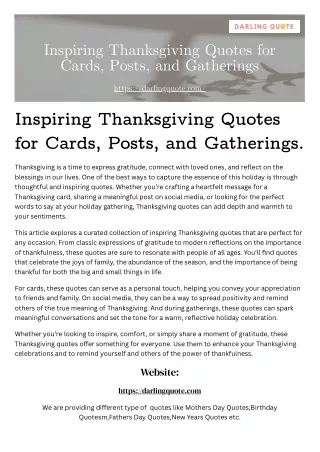 Inspiring Thanksgiving Quotes for Cards, Posts, and Gatherings.