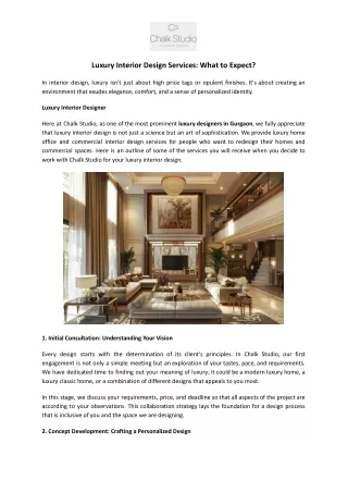 Luxury Interior Design Services_ What to Expect_