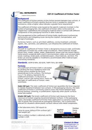 COF-01 Coefficient of Friction Tester
