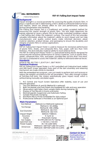 FDT-01 Falling Dart Impact Tester