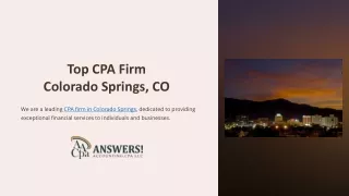 Top CPA Firm  Colorado Springs, CO