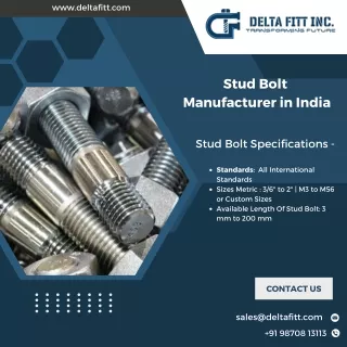 Best Bolts | Nuts | Stud Bolts | Fasteners - Delta Fitt Inc