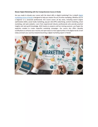 Master Digital Marketing with Our Comprehensive Course in Noida